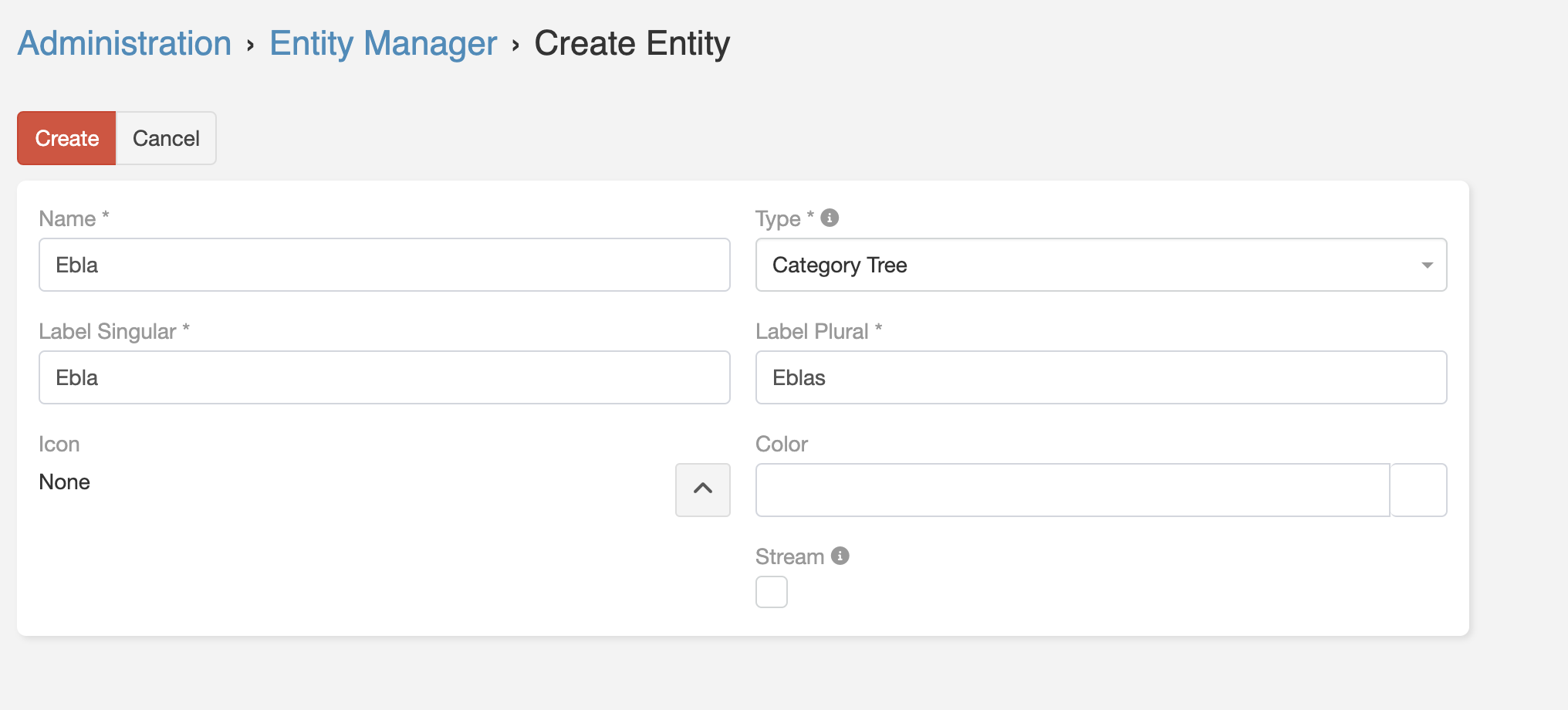Create Category Tree Entity